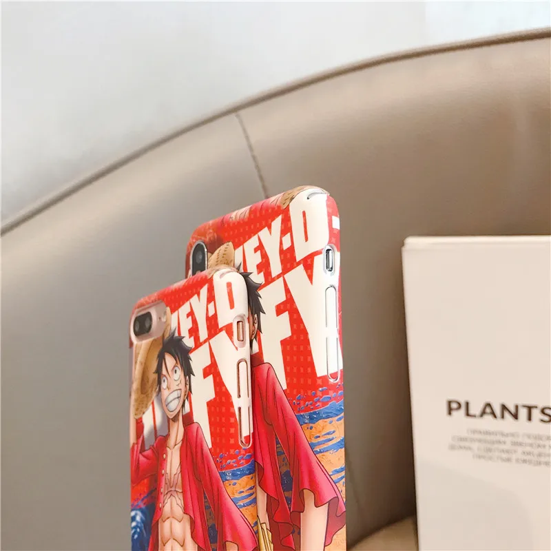 Цельный чехол для телефона с японским аниме мультяшным Луффи iphone Xs MAX XR X 6 6s 7 8 plus