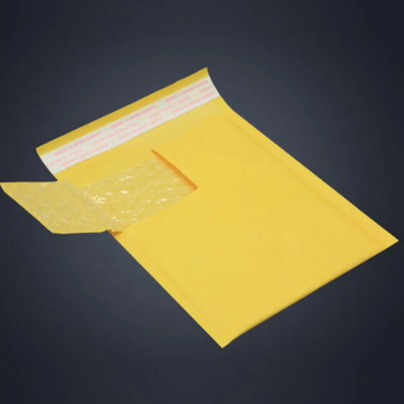 

100 Pc 22 x 25cm Kraft Paper Bubble Envelope Bag Mail Filled Envelope with Bubble Mail Bag