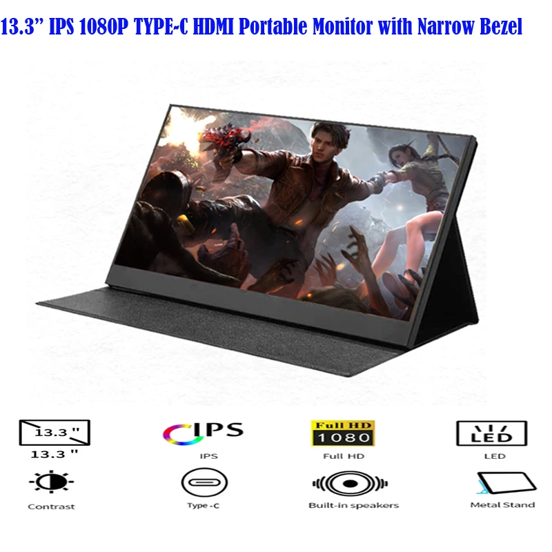 13 3 &quotIPS 1080P HD HDMI USB TYPE C портативный монитор для компьютера игровой ПК Raspberry Pi PS3 Xbox