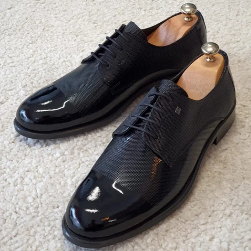 

Men Dress Shoes Casual Business Fashion Pu Leather Low Heel British Style Classic Lace-up Derby Shoes Zapatos De Hombre KN059