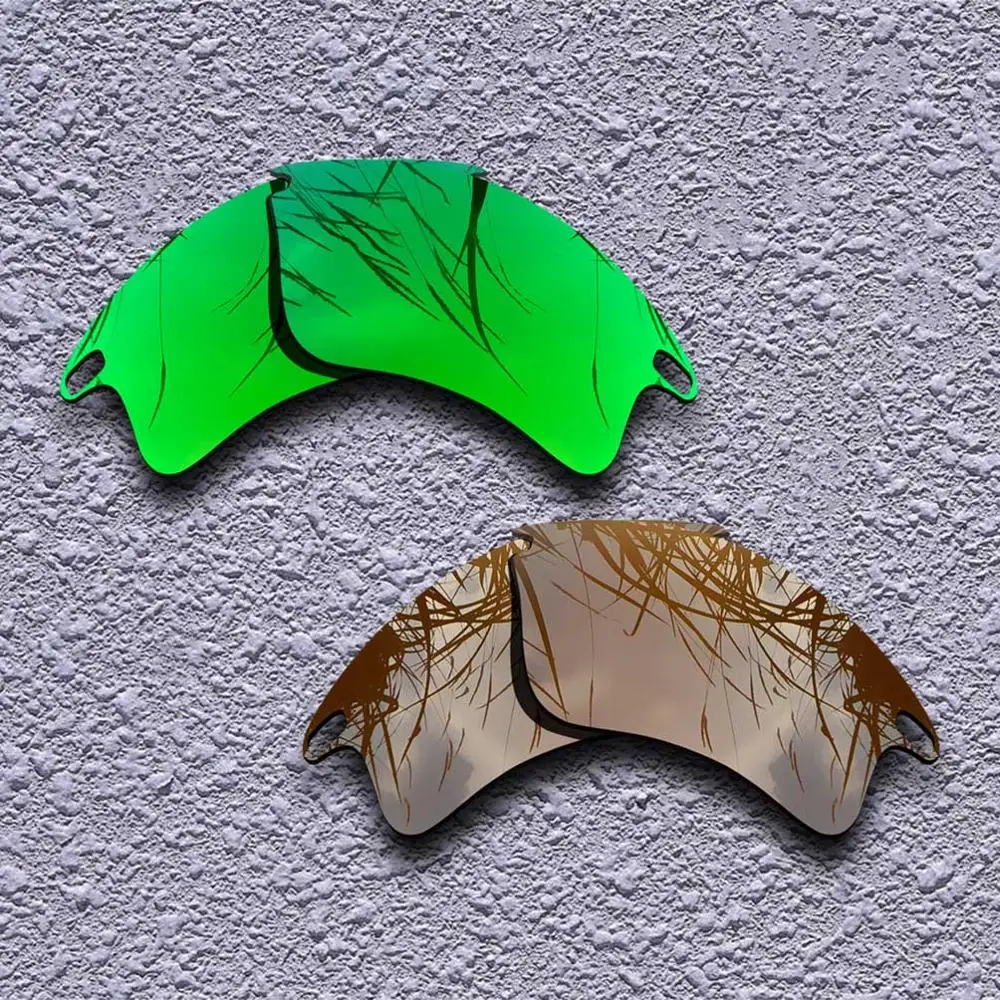 Green-Brown 2 Pairs Polarized Replacement Lenses for Oakley Fast Jacket XL Sunglasses- Multiple Choices - Цвет линз: Green-Brown