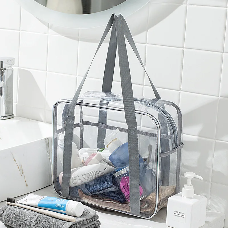 Унисекс большой емкость ПВХ прозрачный водонепроницаемый дорожная сумка портативный макияж хранение сумка женщины стирка ванна сумка туалетные принадлежности сумочка