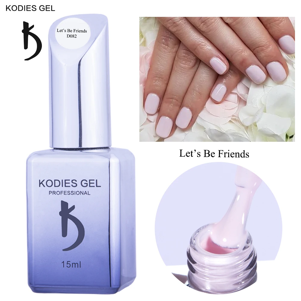 

KODIES GEL French Pink Nails Gel Polish 15ml UV Semi Permanent Vernis Hybrid Varnish Nude Summer Color Nail Art Gellak Supplies