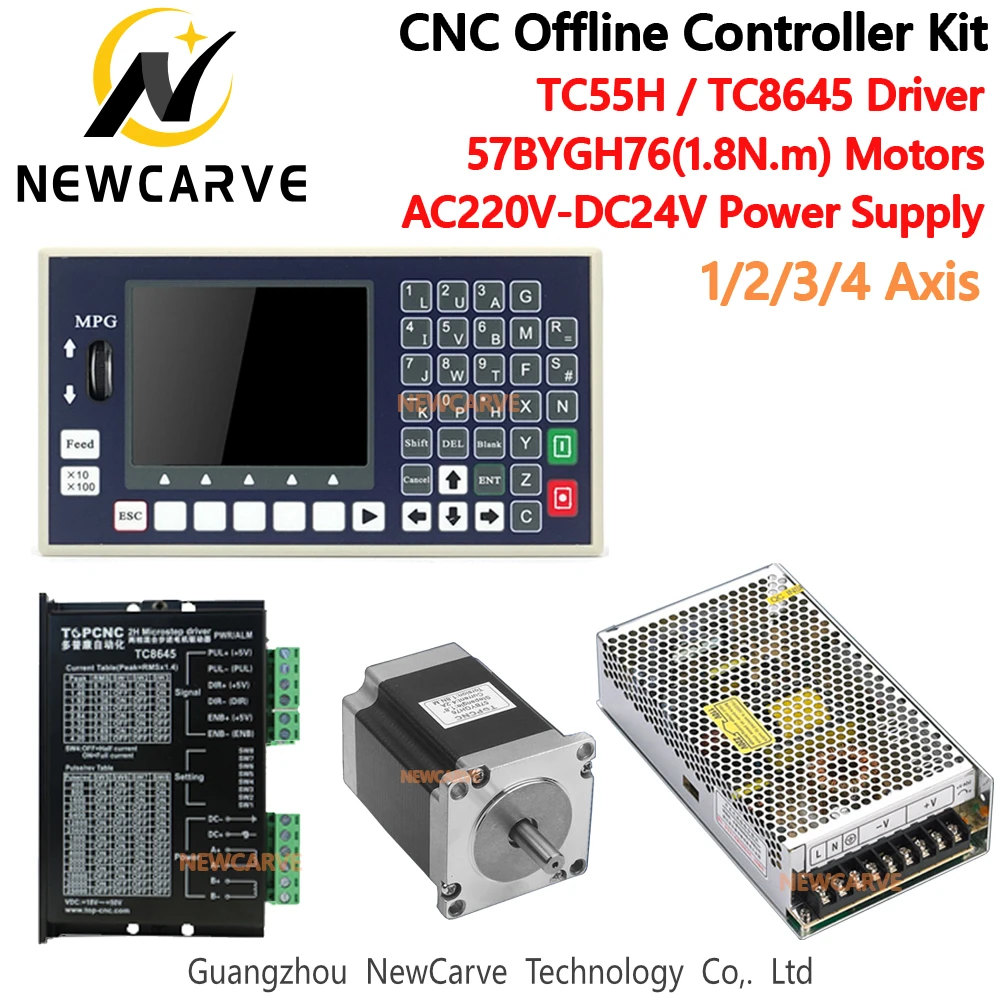 Набор контроллеров CNC TC55H 1/2/3/4 ось с автономным управлением TC8645 Гибридный Драйвер