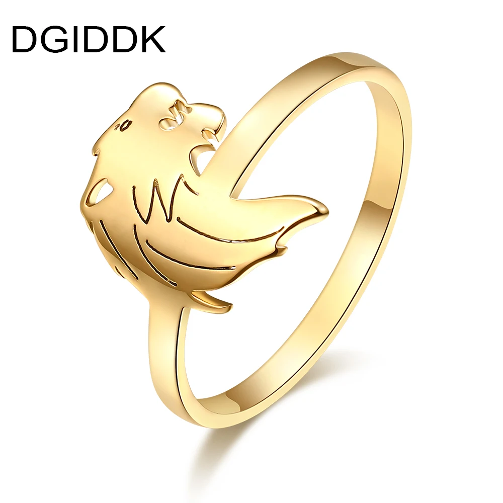 DGIDDK для мужчин изображение личности Волк кольцо дизайн из нержавеющей стали 316L