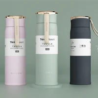 simple design thermos bottle 450ml portable insulated cup 304 stainless steel vacuum flask water bottle termos travel coffee mug