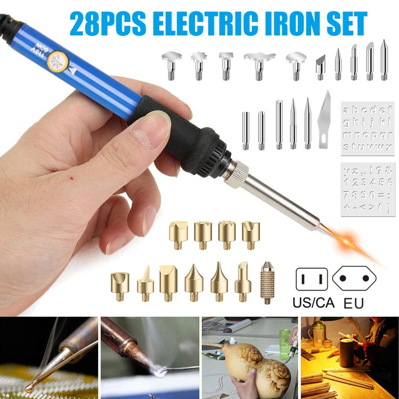 Набор для сжигания древесины пирография 28 шт. быстро нагревается легкий в