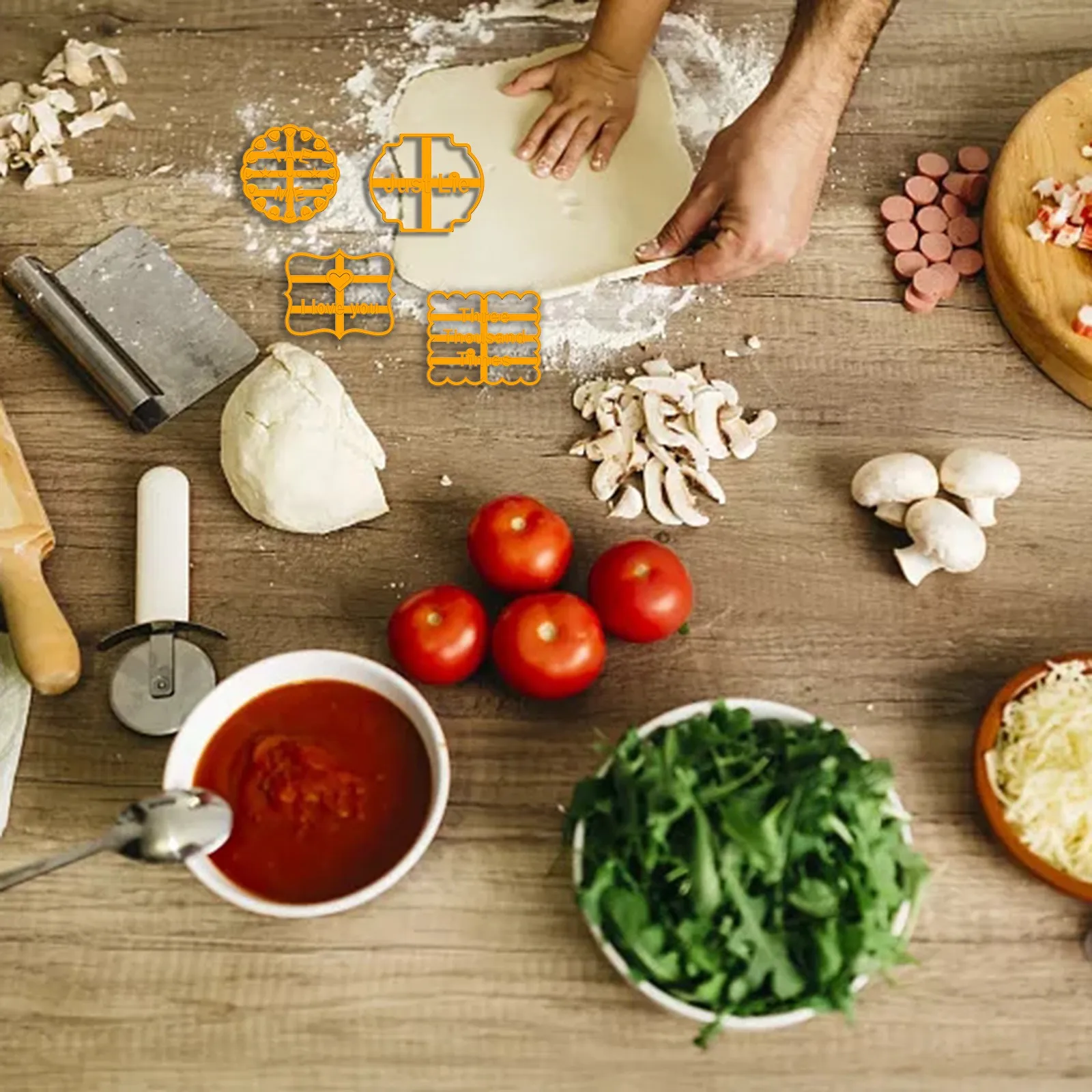 

Cookie Molds With Good Wishes Cookie Form with Fun and Irreverent Phrases Cookie Moulds For Baking Biscuit Cutters