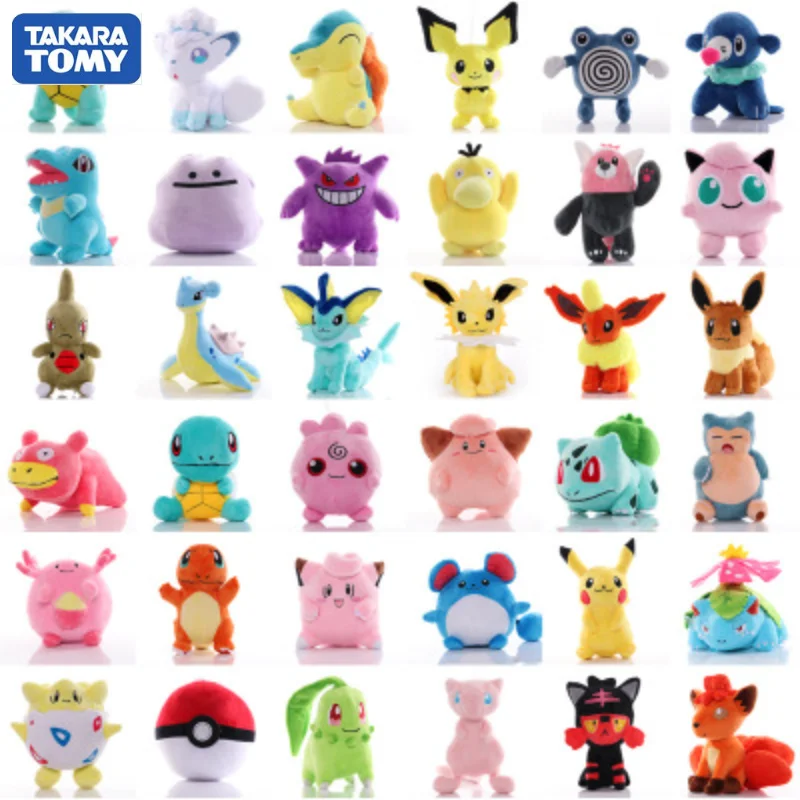 

Мягкая плюшевая игрушка Takara TOMY, Покемон, Пикачу, чудо, искусственная кукла, маленький Огненный Дракон, черепаха Дженни, Детский Рождественск...