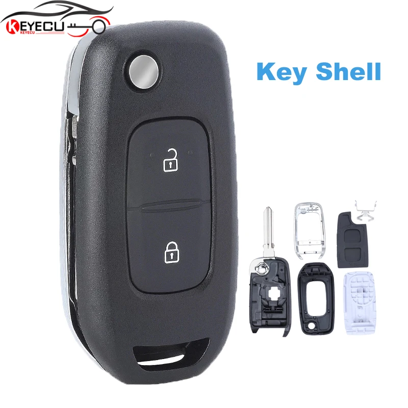 Брелок KEYECU откидная оболочка ключа дистанционного управления 2 кнопки для Renault