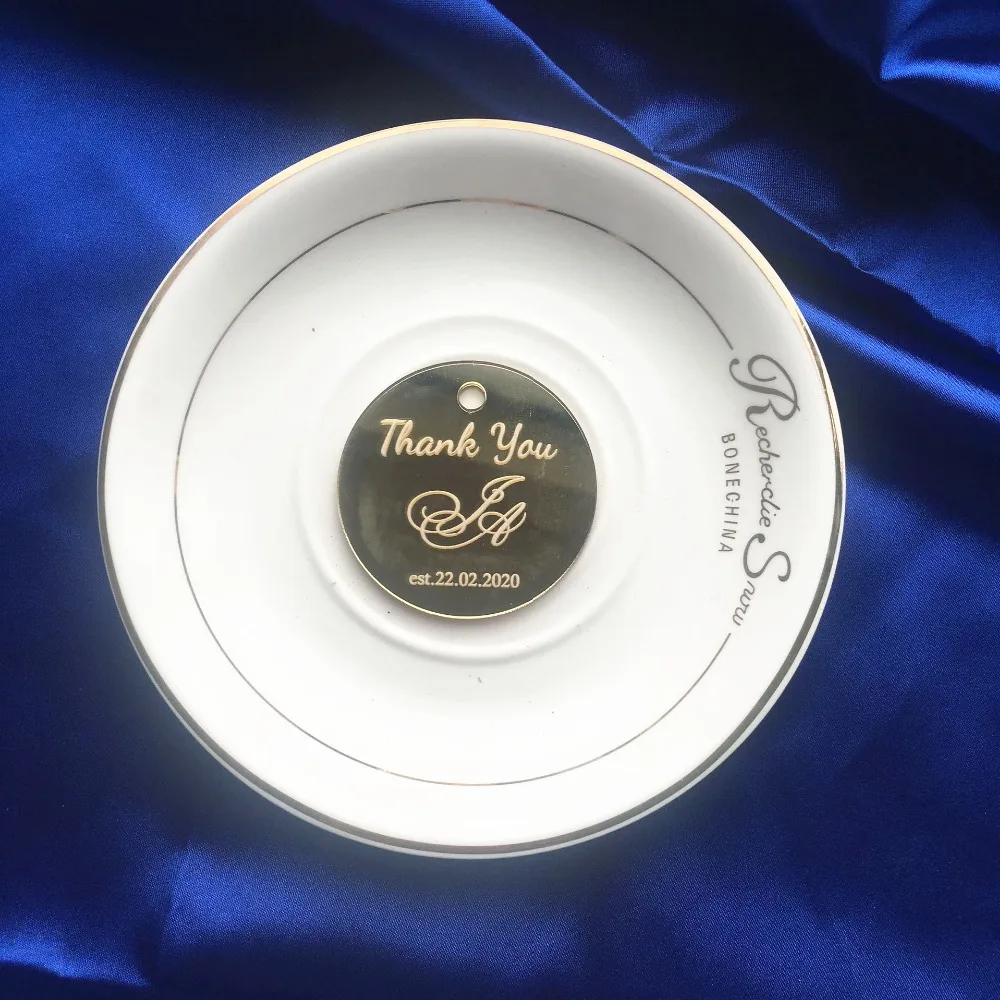 Компактные зеркальные бирки 5 см для свадебных приглашений 50 шт.|Открытки и