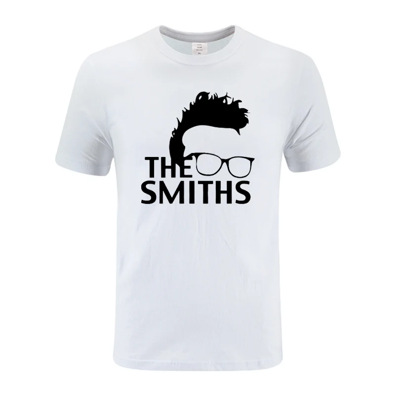 Хлопковая футболка The Smiths Винтажная в стиле ретро с принтом Моррисси 80 короткими
