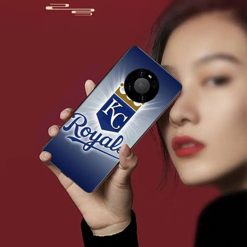 

Kansas City Royals Black TPU Phone Case For Huawei P20 30 40 Pro Mate 20x 30 40 Pro Nova6 7 Honor 9X 10