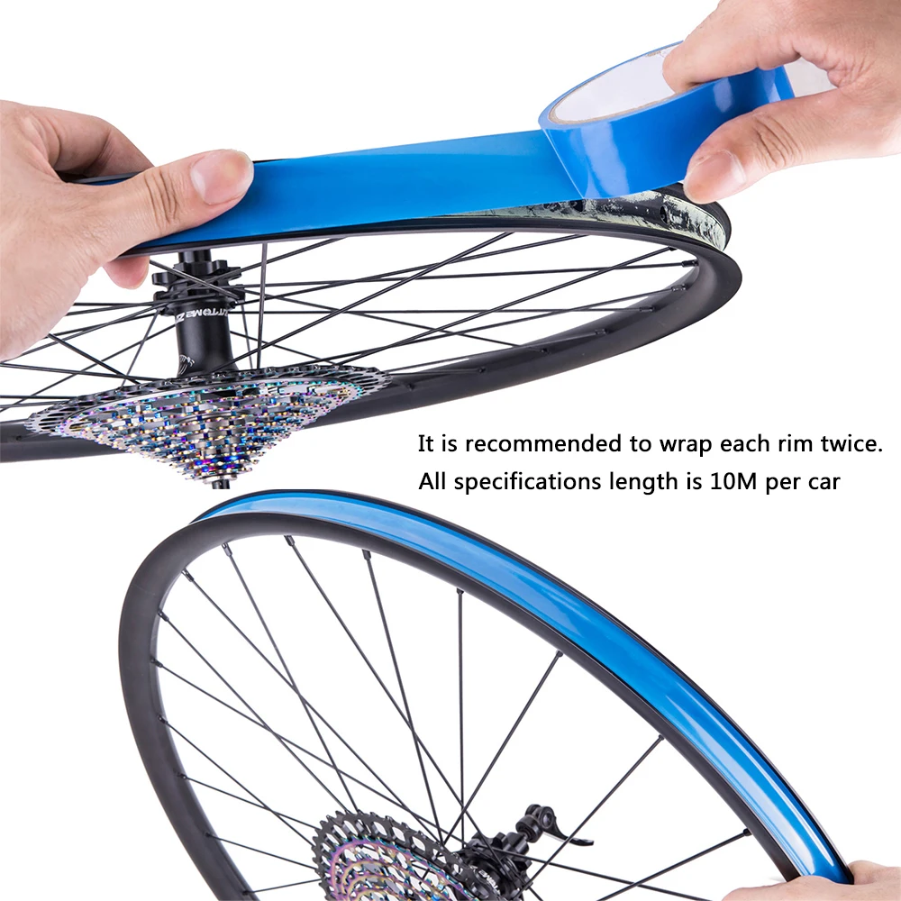 1PC  Bicycle Tubeless Rim Tape MTB Road Bike Tire Tape Strips Width 21 23 25 27 31 35mm Wheelset Tubular Gluing Bike Tools 10m