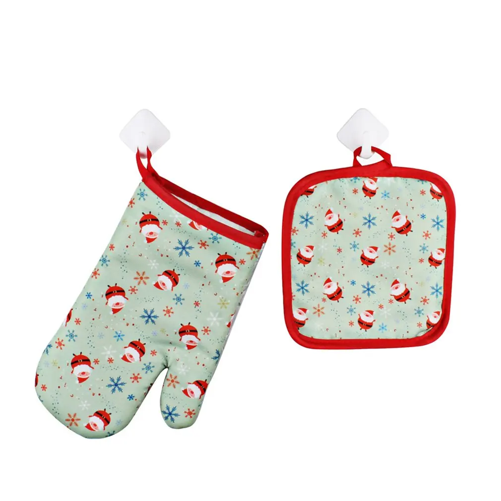 

Cotton Oven Mitts Pot Holders Set Heat Resistant Cotton Kitchen Pot Holder Gloves For Cooking Barbecue Baking