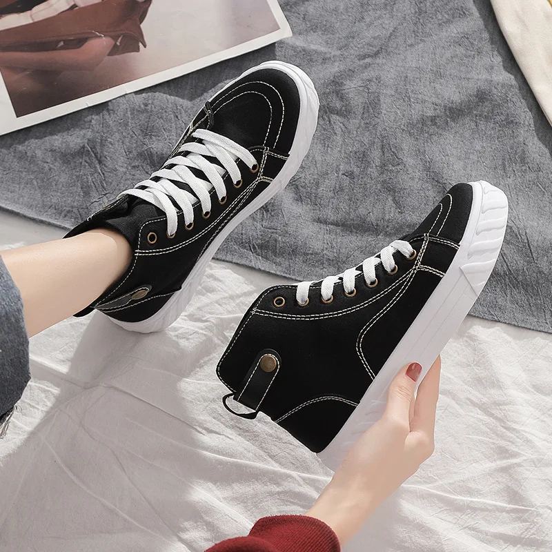 2019 г. Новая Осенняя парусиновая обувь женская трендовая Спортивная повседневная