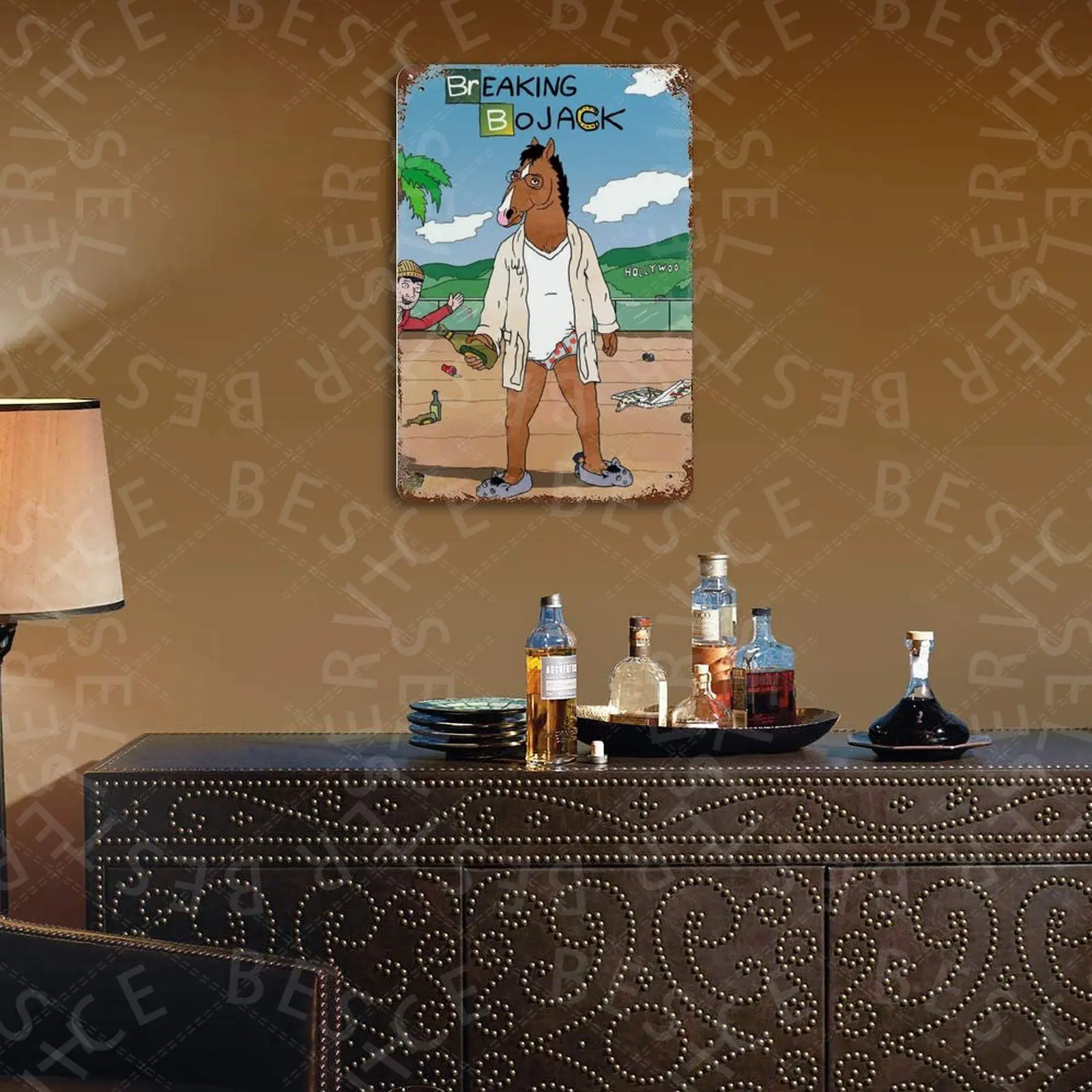 

Bojack Horseman Tin Sign Plaque Tin Sign Metal Plate Wall Decor Bar House Club Decorative Iron Painting