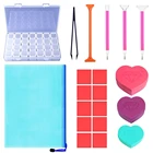 Аксессуары для алмазной живописи, поднос в форме сердца для алмазной мозаики и глины, 28 ячеек