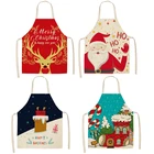 Фартук на Рождество 2021, фартук для выпечки на доме, для детской вечевечерние НКИ, для уборки, кухонный фартук на Рождество