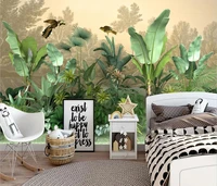 beibehang custom landscape papel de parede 3d tropical rainforest plant photo wallpaper living room tv background wall decor
