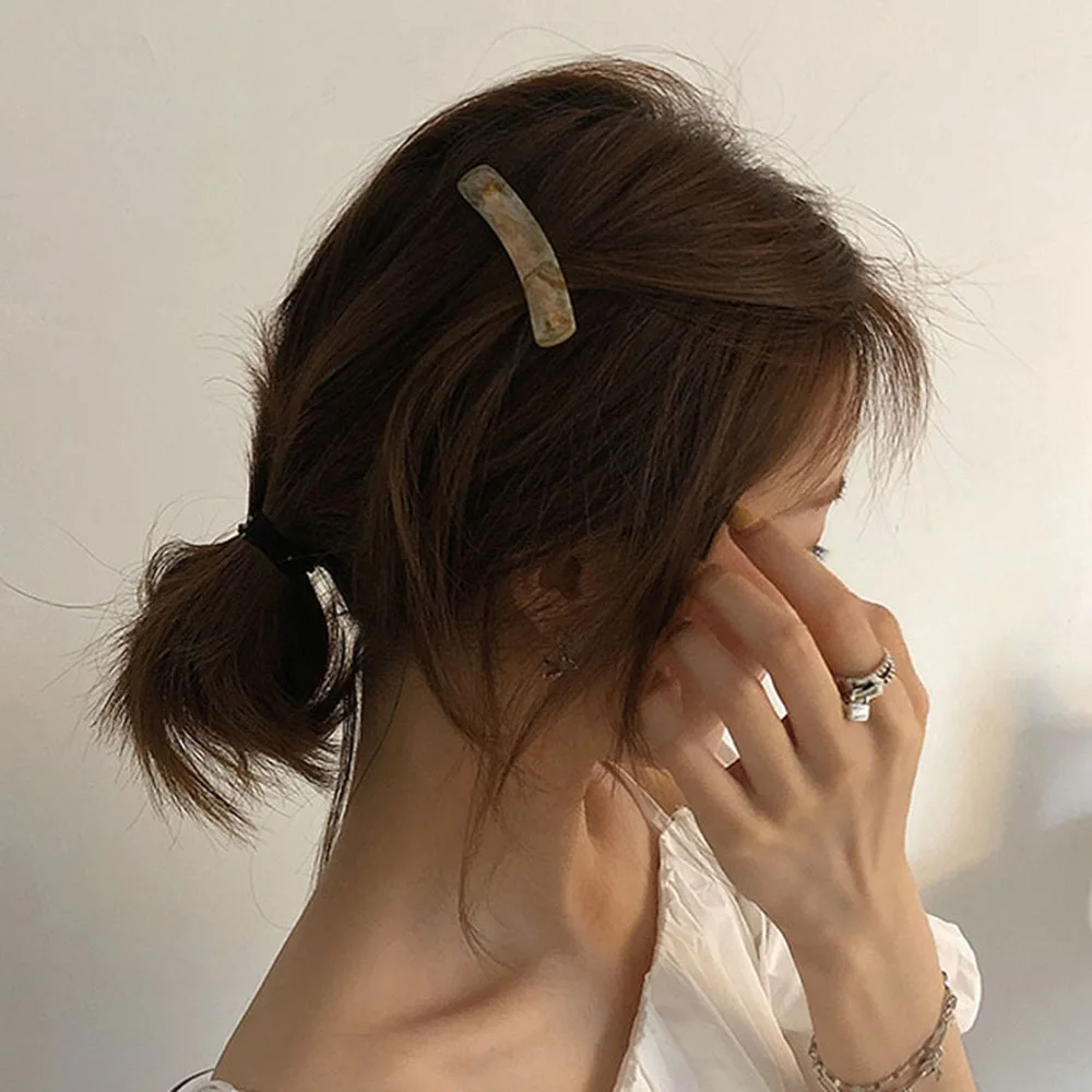 

1Pcs/Set Women Hair Accessories Jewelry Korean Geometric Barrette Acetate Hair Clips For Girls Pink Hairpins 2021 New hairpins