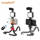 Jumpflash гибкий держатель для телефона, наборы для подсветки со светодиодной подсветкой, микрофон с дистанционным управлением по Bluetooth