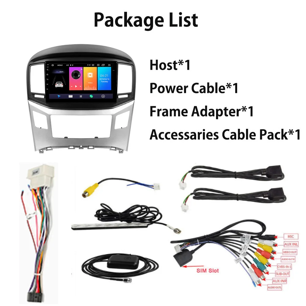 

Android 10.0 Car Radio Car tablet Head Unit For Hyundai H1 2015 2016-2019 Full Touchscreen 4-core 2G+32G USB DSP RDS Mirror Link