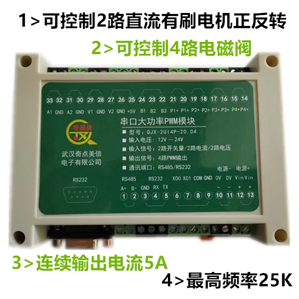 PWM контроллер привода последовательный порт RS485 232 мотор связи вперед и назад