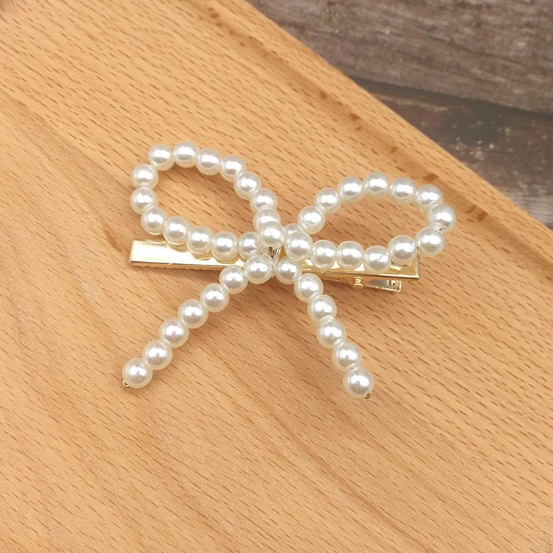 Новая модная женская металлическая заколка для волос с жемчугом милая девочек