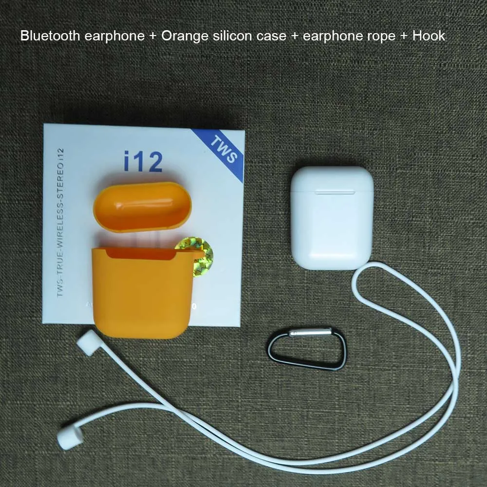 Orange tws i12 TWS i12 i9S Bluetooth наушники беспроводные наушники для Xiaomi Mi Apple Iphone huawei samsung - Цвет: Orange tws i12