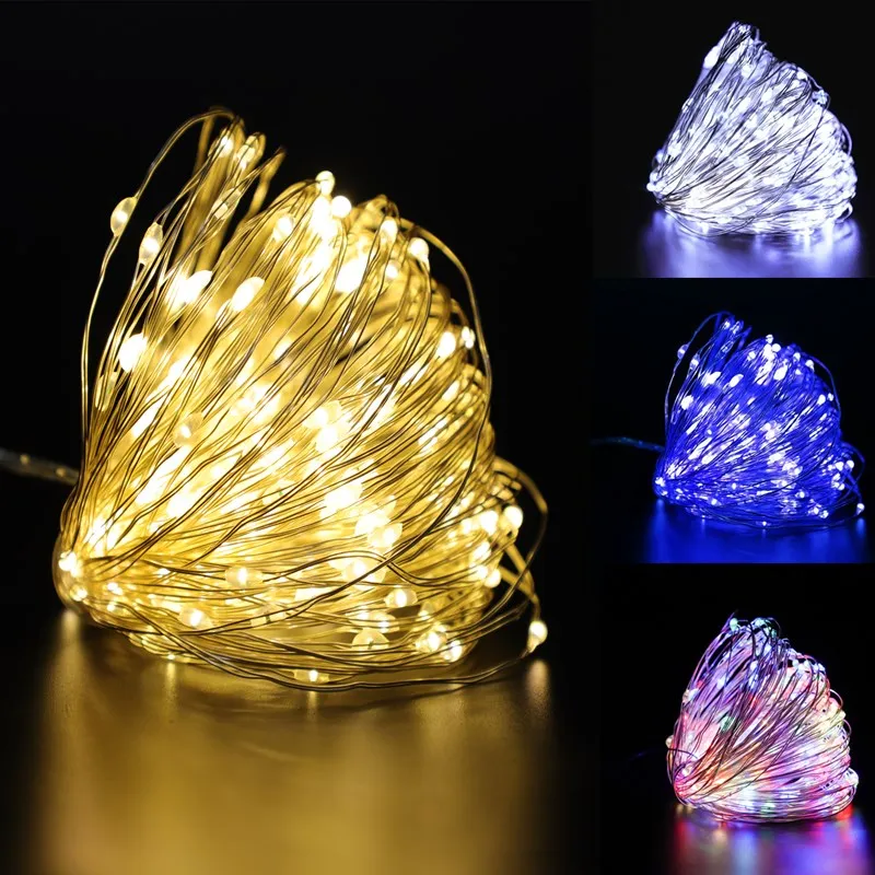 

Copper Wire LED String Lights Fairy Lights Christmas Garland Indoor Bedroom Home Wedding New Year Decoration Battery Powered