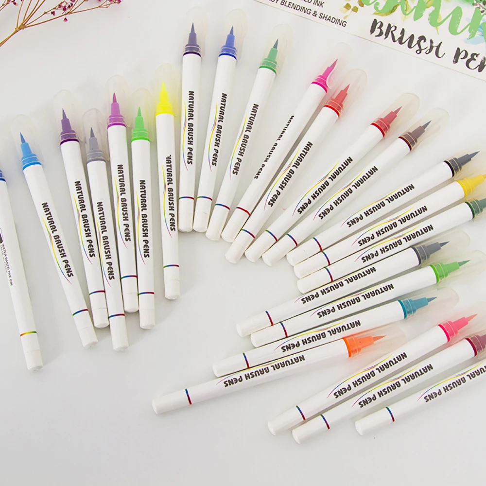 12/24/36/48 Цвета художественный маркер акварель кисти ручки для бизнес планирования