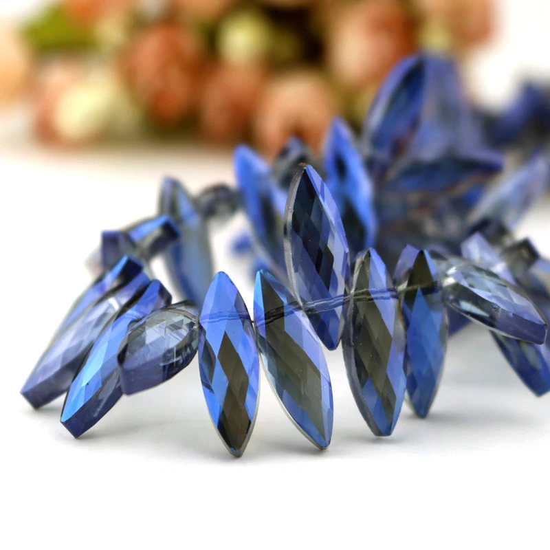 7x22mm about 50Pcs Crystal Beads Horse eye Glass Oval Shape for Jewelry Making DIY Handmade Necklace Pendant Wholesale | Украшения и