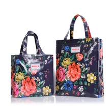Bolso de compras para mujer, bolsa de lona reutilizable e impermeable, ecológico, de PVC, ideal para el almuerzo y el hombro