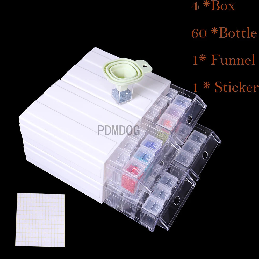 

New hot sale 15/30/60 grid diamond embroidery accessories diamond painting box cross stitch Drawers box storage Square box