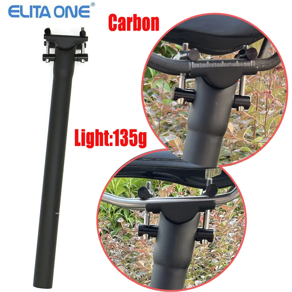 ELITA ONE Carbon Fibre Seatpost MTB/Road Bike Seat Post 31.6/27.2/30.9mm UD Matte Lightweight 135g 300/450mm