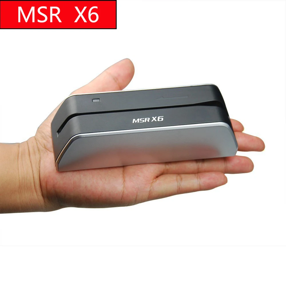 

Устройство для чтения магнитных карт MSR X6, устройство для чтения карт с Bluetooth, совместимо с USB, msrx6, MSRX6BT, msr605X, 1 шт.