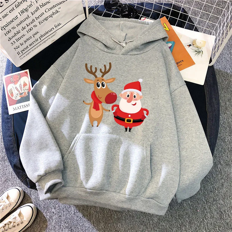 

Autumn Winter Oversize Hoodie Women Long Sleeve Christmas Sweatshirt Female Pullovers Casual Streetwear Ladies Hoody 2021