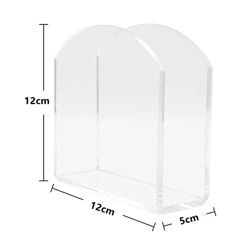 

Hot Vertical Napkin Holder Clear Plastic Tissue Dispenser Storage Case for Home Restaurant Dining Table 12*12*5cm