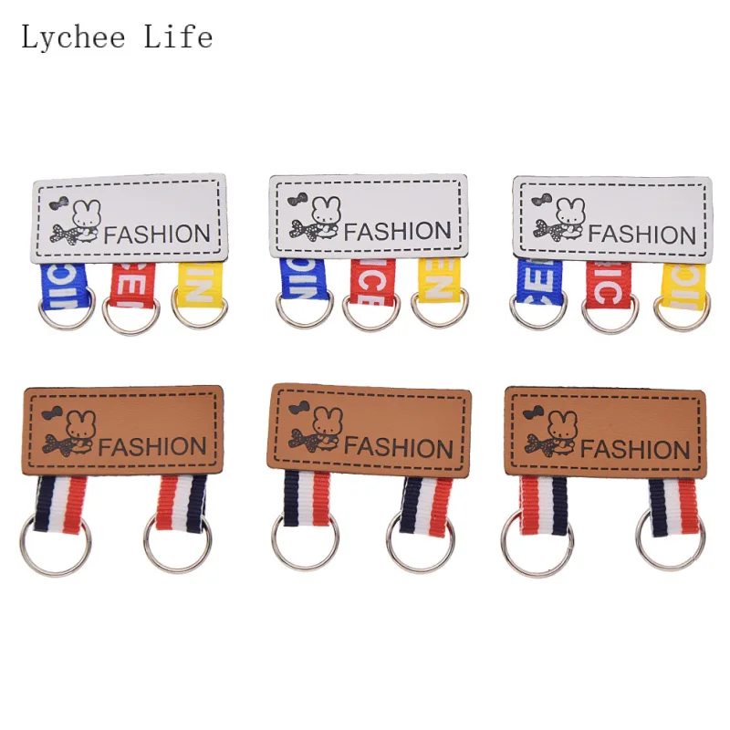 Lychee Life 8 16 шт. милый кролик кожаные этикетки ручной работы для одежды Diy материалы
