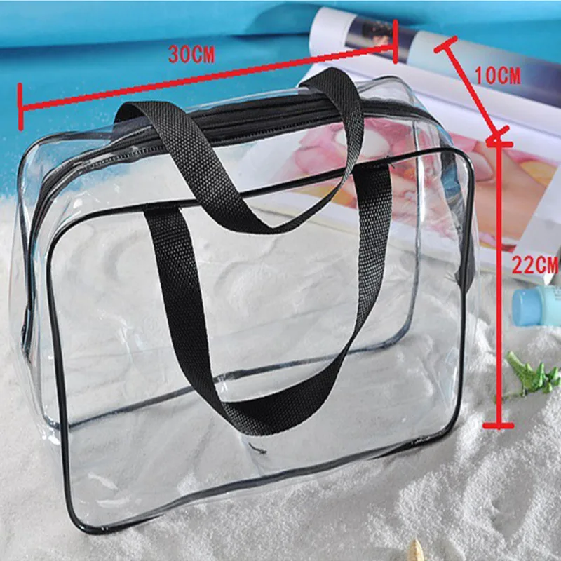 

Home Travel Folding Makeup Bag Transparent Toiletries Portable Bath Supplies Storage Bag Waterproof Cosmetic Bags Organization