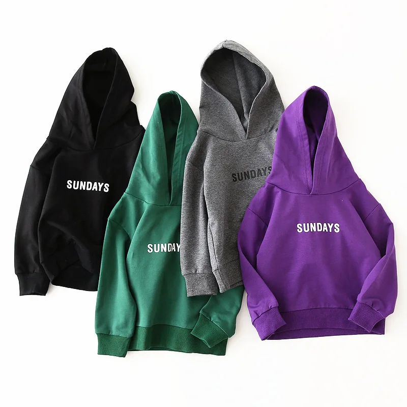 

Boys Hoodies New Spring Cotton Hooded Sweatshirts Fashion Autumn Hoodie Kids Korean Letter Baby Girl Sweatshirt Coat