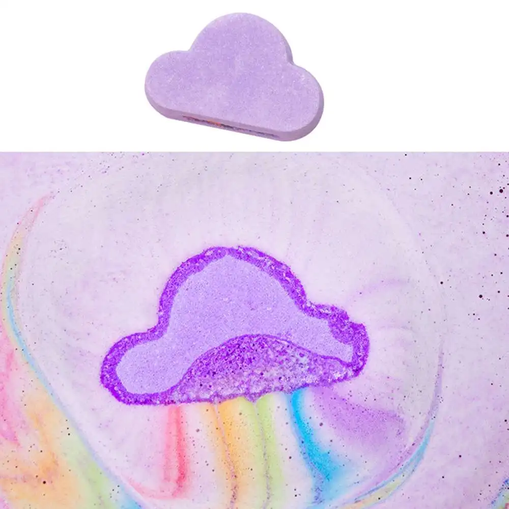 

1 Pcs Natural Skin Care Cloud Rainbow Bath Salt Exfoliating Moisturizing Bubble Bath Bombs Ball Essential Supplies Accessories