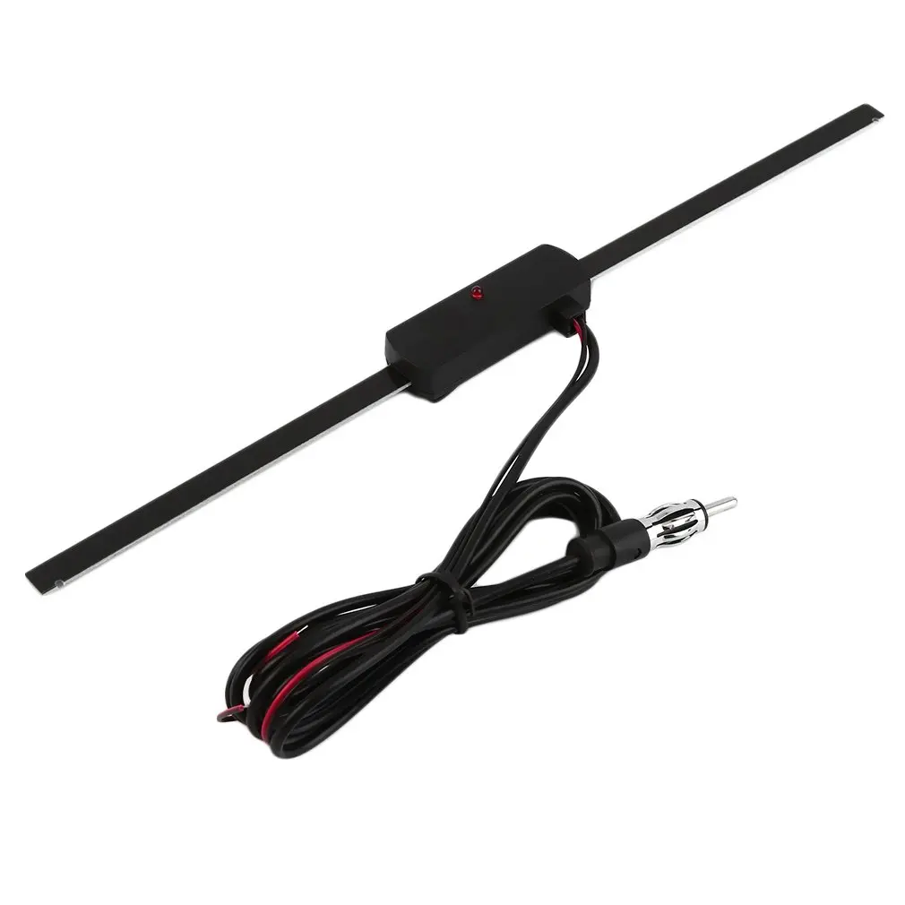 

Car Antenna Booster Car Electronic FM/AM Radio Antenna Windshield Mount 12V Black Drop Shipping