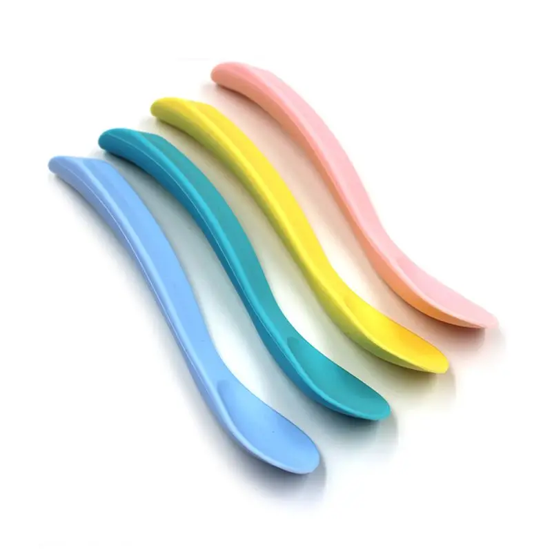 

Baby Soft Silicone Spoon Food Grade Baby Feeding Spoons Safety Tableware Infant Learning Spoons