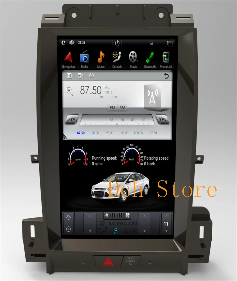 13 3 ''вертикальный tesla стиль Android 9 0 автомобильный DVD плеер GPS навигация радио для