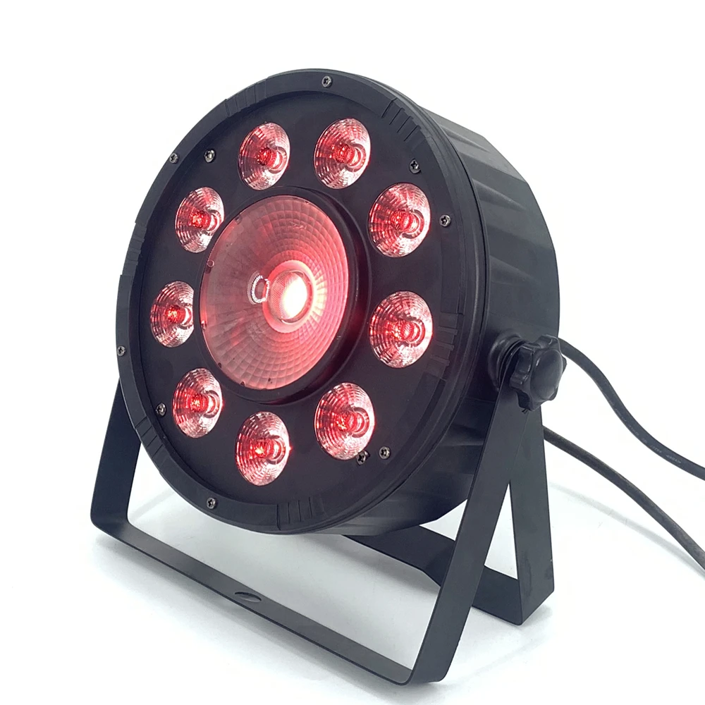 Плоский светодиодный светильник par 9x10W + 30W дискотечный RGB 3 в 1 для сцены DMX PAR 54