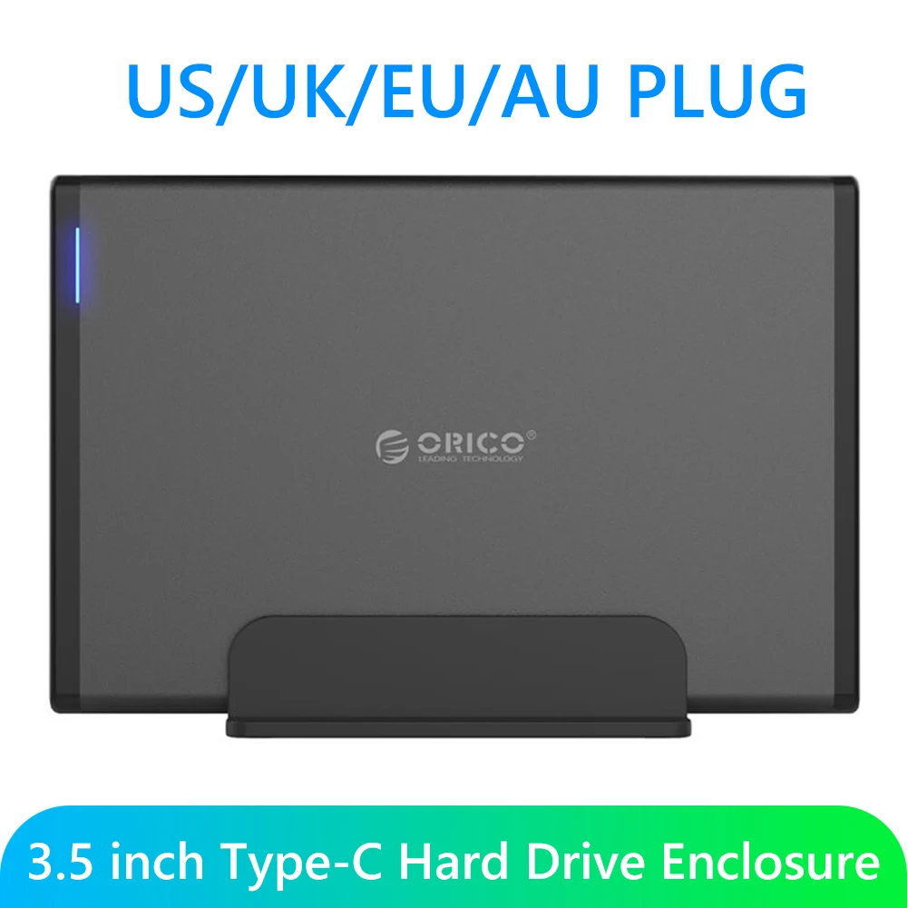 

ORICO 7688C3 10TB USB 3.1 Gen1 Type-C to SATA 5Gbps Mobile Hard Disk Case for 3.5 inch HDD SSD External Enclosure Adapter