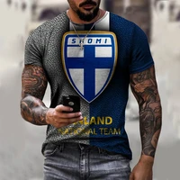 new summer mens 3d print t shirt o neck italy spain england national team short sleeve male clothes sports casual oose t shirt
