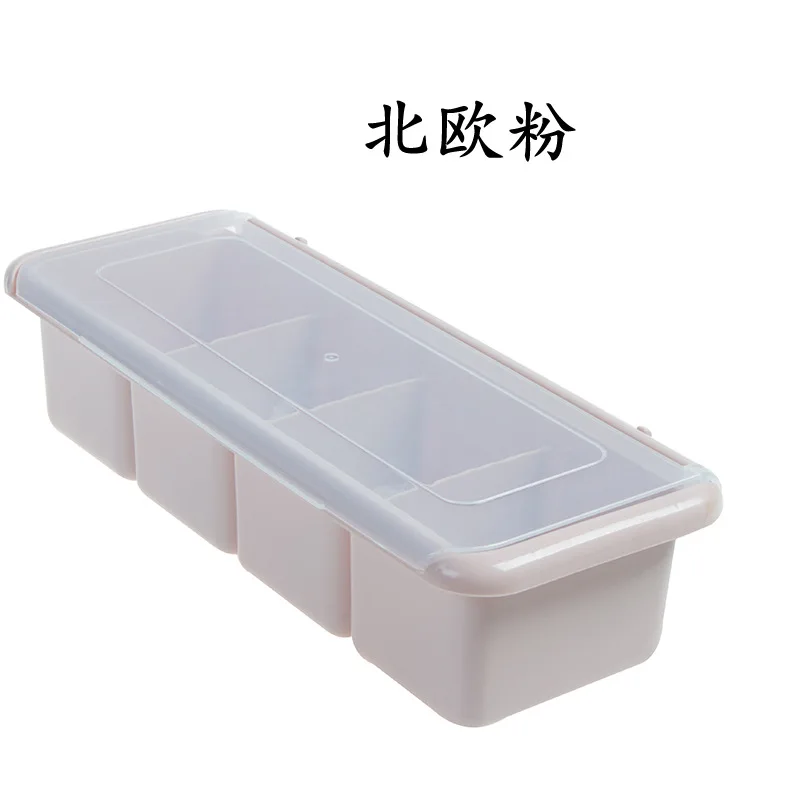 

Kitchen Four Seasoning Box Salt Seasoning Storage Box Seasoning Bottle Lid